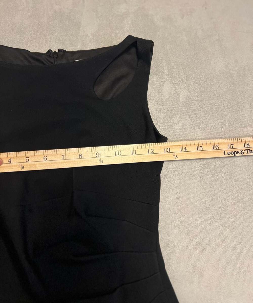 Cache Black Asymmetrical Cutout Ruched Sleeveless Sheath Dress Size 0 - Picture 5 of 8